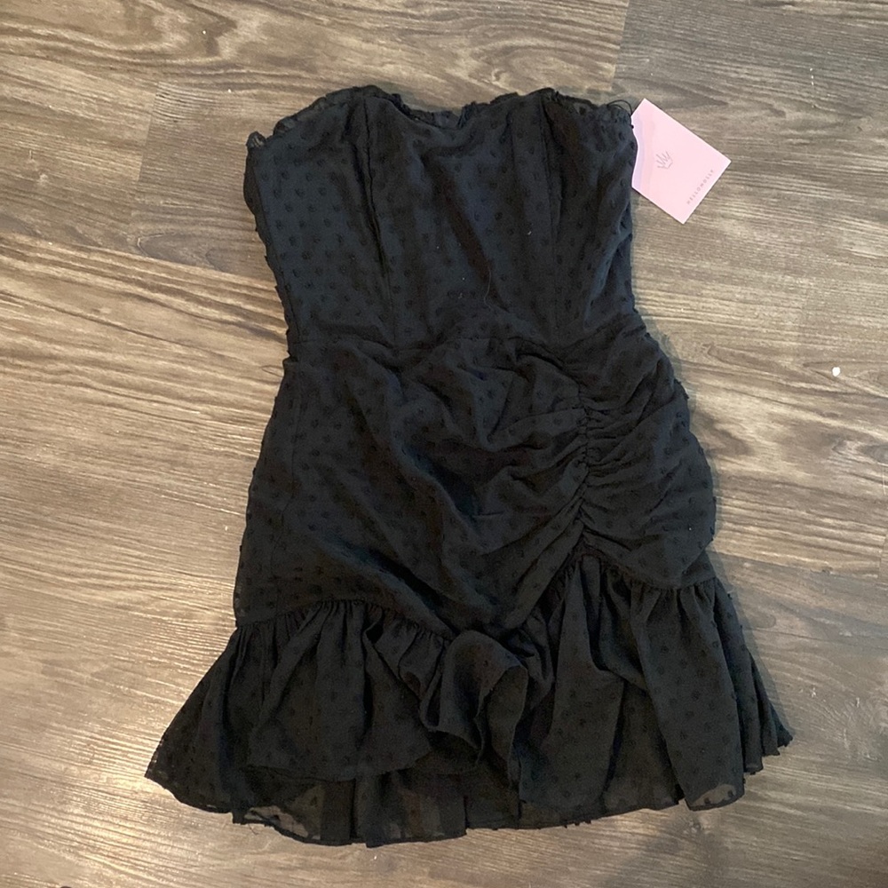 Hello Molly Face On Magazines Dress Black